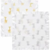Aden + Anais™ Essential S Katoenen Mousseline Knuffeldoekje 2-pack Safari Babes