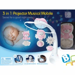 Infantino B Kids® 3 In 1 Muziekmobile Met Lamp, Roze -Kinderspeelgoed b kids 3 in 1 muziekmobile met lamp roze a190107 4