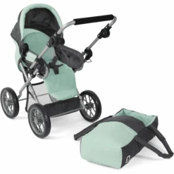 BAYER CHIC 2000 Combi Poppenwagen LENI Melange Antraciet-mint -Kinderspeelgoed bayer chic 2000 combi poppenwagen leni melange antraciet mint a355194 3