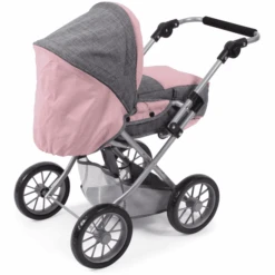 BAYER CHIC 2000 Combi Poppenwagen LENI Melange Grijs-roze -Kinderspeelgoed bayer chic 2000 combi poppenwagen leni melange grijs roze a355163 3