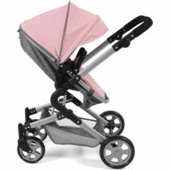 BAYER CHIC 2000 Combi Poppenwagen Lia Melange Grijs-roze -Kinderspeelgoed bayer chic 2000 combi poppenwagen lia melange grijs roze a281692 4