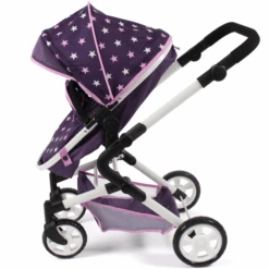 BAYER CHIC 2000 Combi Poppenwagen LIA Stars Paars -Kinderspeelgoed bayer chic 2000 combi poppenwagen lia stars paars a355533 2