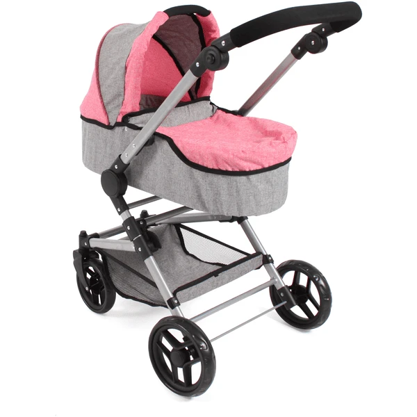 BAYER CHIC 2000 Fides 3 In 1 Combi Poppenwagen Gemêleerd Roze 2 BAYER CHIC 2000 Fides 3 In 1 Combi Poppenwagen Gemêleerd Roze - Afbeelding 2