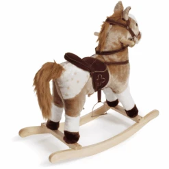 BAYER CHIC 2000 Hobbelpaard Bruin Met Witte Vlekken -Kinderspeelgoed bayer chic 2000 hobbelpaard bruin met witte vlekken a320823 2