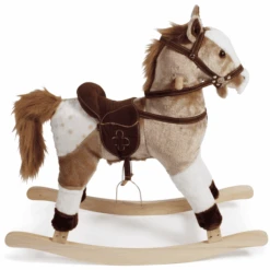 BAYER CHIC 2000 Hobbelpaard Bruin Met Witte Vlekken -Kinderspeelgoed bayer chic 2000 hobbelpaard bruin met witte vlekken a320823 4