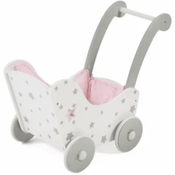 BAYER CHIC 2000 Houten Poppenwagen Stars Grijs -Kinderspeelgoed bayer chic 2000 houten poppenwagen stars grijs a296656 4