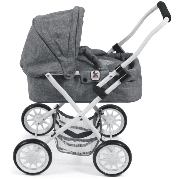 BAYER CHIC 2000 Mini Knuffel Wandelwagen SMARTY Jeans Grijs 2 BAYER CHIC 2000 Mini Knuffel Wandelwagen SMARTY Jeans Grijs - Afbeelding 2