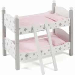 BAYER CHIC 2000 Poppen Stapelbed Stars Grijs -Kinderspeelgoed bayer chic 2000 poppen stapelbed stars grijs a296667 2