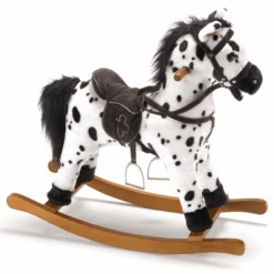 BAYER CHIC 2000 Schommelpaard CARLOTTA Wit Met Zwarte Stippen -Kinderspeelgoed bayer chic 2000 schommelpaard carlotta wit met zwarte stippen a320815 4