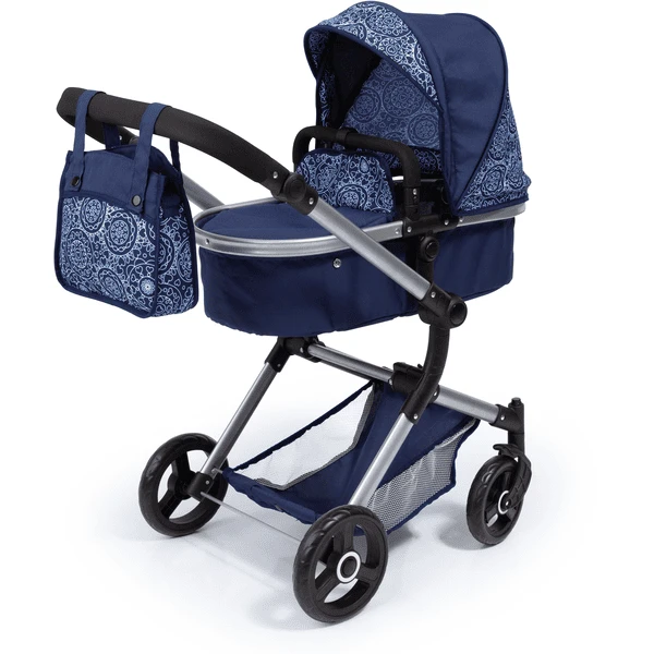 Bayer Design Combi Poppenwagen Finn, Blauw 1 Bayer Design Combi Poppenwagen Finn, Blauw