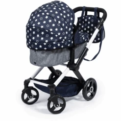 Bayer Design Combi Poppenwagen Xeo Blauw Met Sterren -Kinderspeelgoed bayer design combi poppenwagen xeo blauw met sterren a372062 2