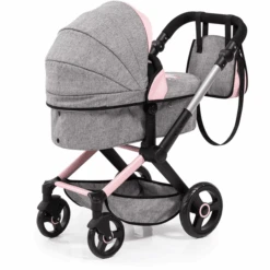 Bayer Design Combi Poppenwagen Xeo Grijs/Roze -Kinderspeelgoed bayer design combi poppenwagen xeo grijs roze a372066 2
