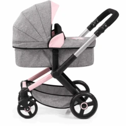 Bayer Design Combi Poppenwagen Xeo Grijs/Roze -Kinderspeelgoed bayer design combi poppenwagen xeo grijs roze a372066 3