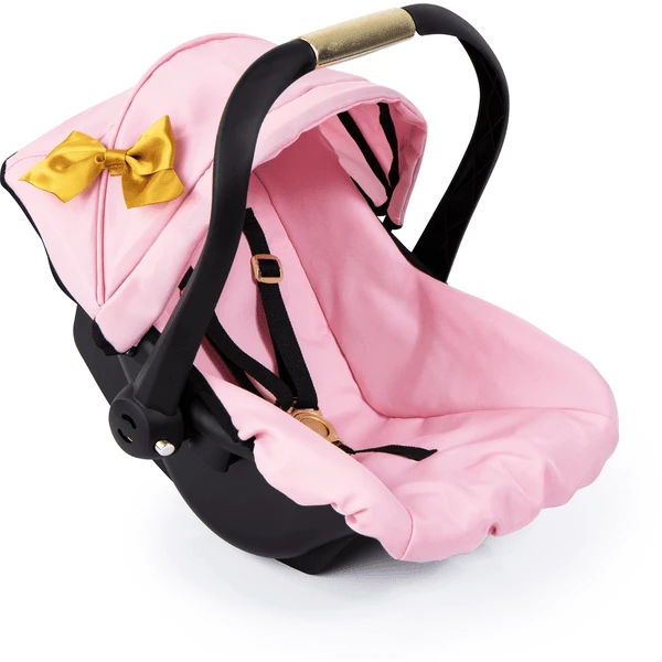 Bayer Design Poppen Autostoel Met Dak, Roze/goud 2 Bayer Design Poppen Autostoel Met Dak, Roze/goud - Afbeelding 2