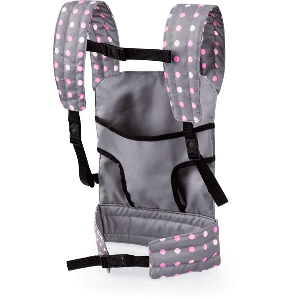 Bayer Design Poppen Draagriem, Grijs/roze, Met Stippen En Sprookje 2 Bayer Design Poppen Draagriem, Grijs/roze, Met Stippen En Sprookje - Afbeelding 2