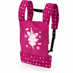 Bayer Design Poppen Draagriem Roze, Met Stippen En Sprookje