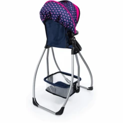 Bayer Design Poppen Kinderstoel Trio Blauw, Met Eenhoorn -Kinderspeelgoed bayer design poppen kinderstoel trio blauw met eenhoorn a313517 3