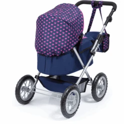 Bayer Design Poppenwagen Trendy Blauw, Met Eenhoorn -Kinderspeelgoed bayer design poppenwagen trendy blauw met eenhoorn a313387 2