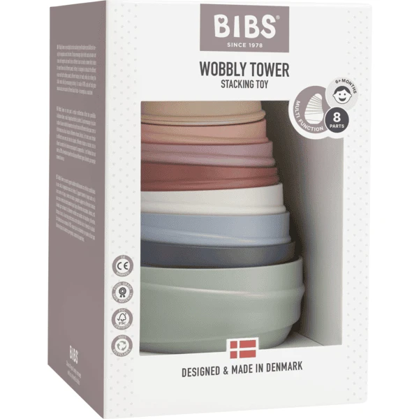 BIBS® Stapeltoren Pastel Regenboog 4 BIBS® Stapeltoren Pastel Regenboog - Afbeelding 4