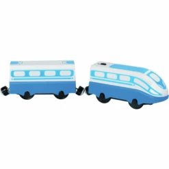 Bino Batterij-aangedreven Hogesnelheidstrein, 2 Stuks. -Kinderspeelgoed bino batterij aangedreven hogesnelheidstrein 2 stuks a313709 2