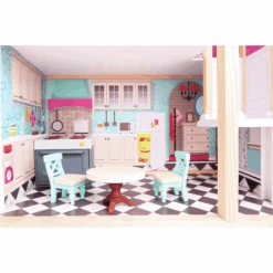 Bino Groot Poppenhuis 9 Bino Groot Poppenhuis -Kinderspeelgoed bino groot poppenhuis a293644 4