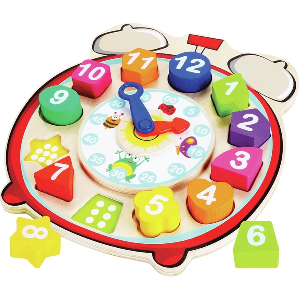 Bino Insteekbare Houten Klokken 2 Bino Insteekbare Houten Klokken - Afbeelding 2