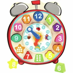 Bino Insteekbare Houten Klokken 9 Bino Insteekbare Houten Klokken -Kinderspeelgoed bino insteekbare houten klokken a293727 4