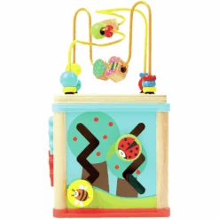 Bino Motorische Kubus Met Klok -Kinderspeelgoed bino motorische kubus met klok a293713 3