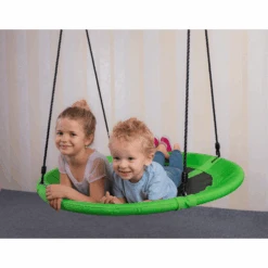 Bino Ronde Nestschommel Groen -Kinderspeelgoed bino ronde nestschommel groen a272816 2