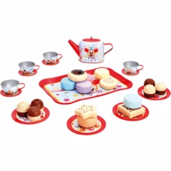 Bino Theeserviesje Voor Kinderen, Rood -Kinderspeelgoed bino theeserviesje voor kinderen rood a360337 4