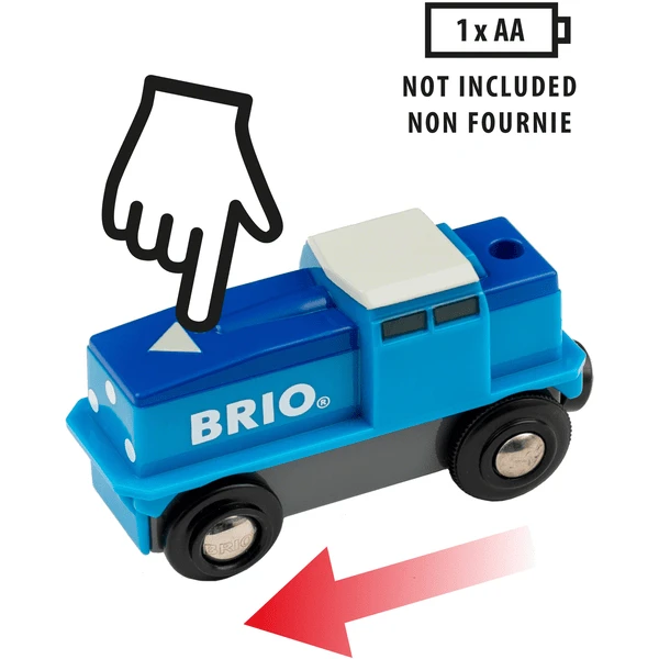 BRIO® WORLD Blauwe Batterij- Goederenlocomotief 33130 2 BRIO® WORLD Blauwe Batterij- Goederenlocomotief 33130 - Afbeelding 2