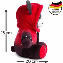 Corimori 1849 Ember De Punk Beer Zacht Speelgoed 28cm Zwart Rood -Kinderspeelgoed corimori 1849 ember de punk beer zacht speelgoed 28cm zwart rood a370172 2