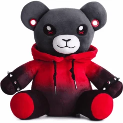 Corimori 1849 Ember De Punk Beer Zacht Speelgoed 28cm Zwart Rood -Kinderspeelgoed corimori 1849 ember de punk beer zacht speelgoed 28cm zwart rood a370172 3