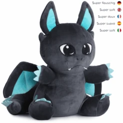 Corimori 1849 Knuffel Spark De Draak 30cm Zwart -Kinderspeelgoed corimori 1849 knuffel spark de draak 30cm zwart a370107 4