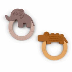 Done By Deer ™ 2-pack Herten Friends Mosterdgeel/roze -Kinderspeelgoed done by deer 2 pack herten friends mosterdgeel roze a332296 4