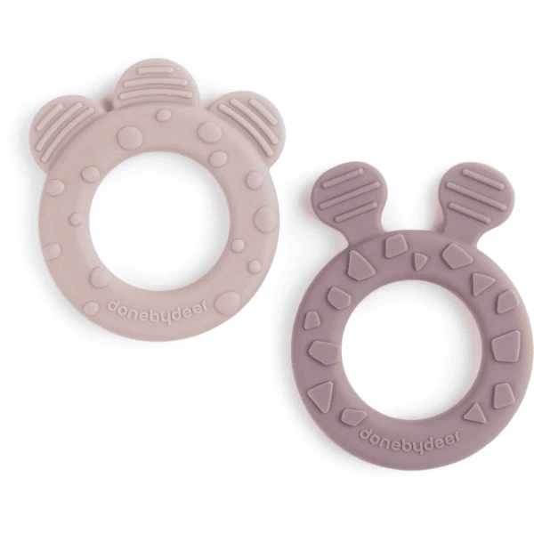Done By Deer ™ Bijtring 2-Pack Hert Friends Roze 2 Done By Deer ™ Bijtring 2-Pack Hert Friends Roze - Afbeelding 2