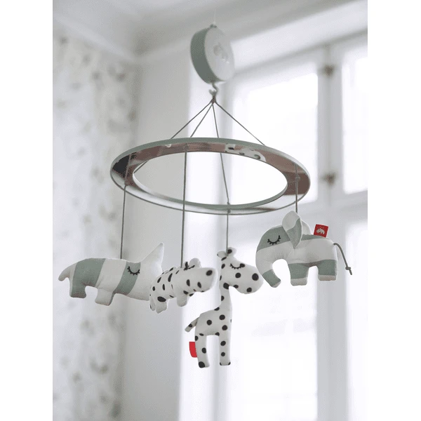 Done By Deer ™ Music Mobile Sleepy Met Spiegel, Blauw 2 Done By Deer ™ Music Mobile Sleepy Met Spiegel, Blauw - Afbeelding 2