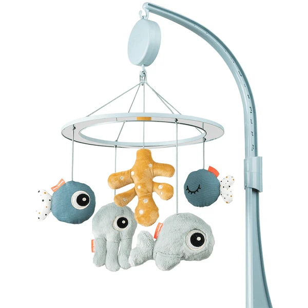 Done By Deer ™ Muziekmobiel Zee Friends Met Spiegel, Blauw 1 Done By Deer ™ Muziekmobiel Zee Friends Met Spiegel, Blauw