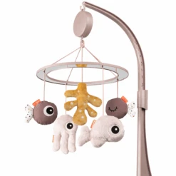 Done By Deer ™ Muziekmobiel Zee Friends Met Spiegel, Roze -Kinderspeelgoed done by deer muziekmobiel zee friends met spiegel roze a304315 2