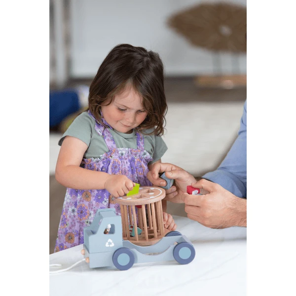 EverEarth Ever Earth ® Pull-along Recycling Truck - Pastel 2 EverEarth Ever Earth ® Pull-along Recycling Truck - Pastel - Afbeelding 2