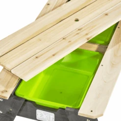 EXIT TOYS EXIT Aksent Zand-, Water- En Picknicktafel (1 Bankje) Met Parasol En Tuingereedschap -Kinderspeelgoed exit aksent zand water en picknicktafel 1 bankje met parasol en tuingereedschap a248476 3