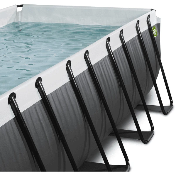 EXIT TOYS EXIT Black Leather Zwembad 400x200x100cm Met Filterpomp - Zwart 4 EXIT TOYS EXIT Black Leather Zwembad 400x200x100cm Met Filterpomp - Zwart - Afbeelding 4