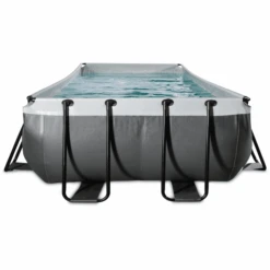 EXIT TOYS EXIT Black Leather Zwembad 540x250x100cm Met Sand Filterpomp - Zwart -Kinderspeelgoed exit black leather zwembad 540x250x100cm met sand filterpomp zwart a337764 2