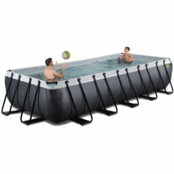 EXIT TOYS EXIT Black Leather Zwembad 540x250x100cm Met Sand Filterpomp - Zwart -Kinderspeelgoed exit black leather zwembad 540x250x100cm met sand filterpomp zwart a337764 4