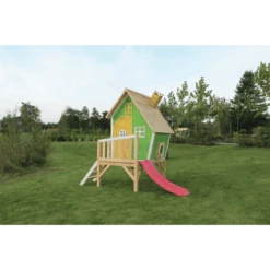 EXIT TOYS EXIT Fantasia 300 Houten Speelhuis - Groen -Kinderspeelgoed exit fantasia 300 houten speelhuis groen a248289 1