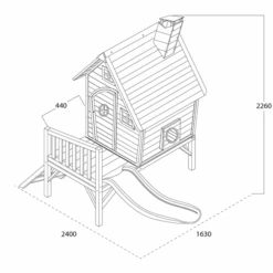 EXIT TOYS EXIT Fantasia 300 Houten Speelhuis - Groen -Kinderspeelgoed exit fantasia 300 houten speelhuis groen a248289 3