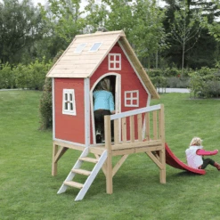 EXIT TOYS EXIT Fantasia 300 Houten Speelhuis - Rood -Kinderspeelgoed exit fantasia 300 houten speelhuis rood a248291 4