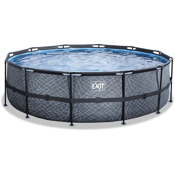 EXIT TOYS EXIT Frame Pool ø488x122cm (12v Filterpomp) - Grijs 2 EXIT TOYS EXIT Frame Pool ø488x122cm (12v Filterpomp) - Grijs - Afbeelding 2