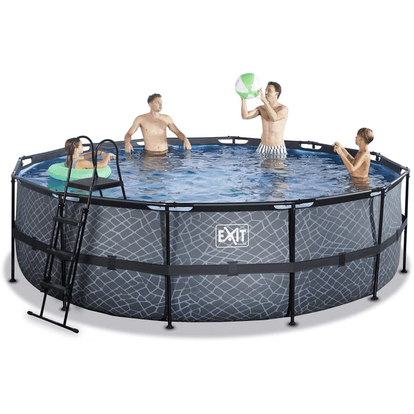 EXIT TOYS EXIT Frame Pool ø488x122cm (12v Filterpomp) - Grijs 5 EXIT TOYS EXIT Frame Pool ø488x122cm (12v Filterpomp) - Grijs - Afbeelding 5