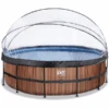 EXIT TOYS EXIT Frame Pool ø488x122cm(12v Sand Filter) - Hout + Zonnedak